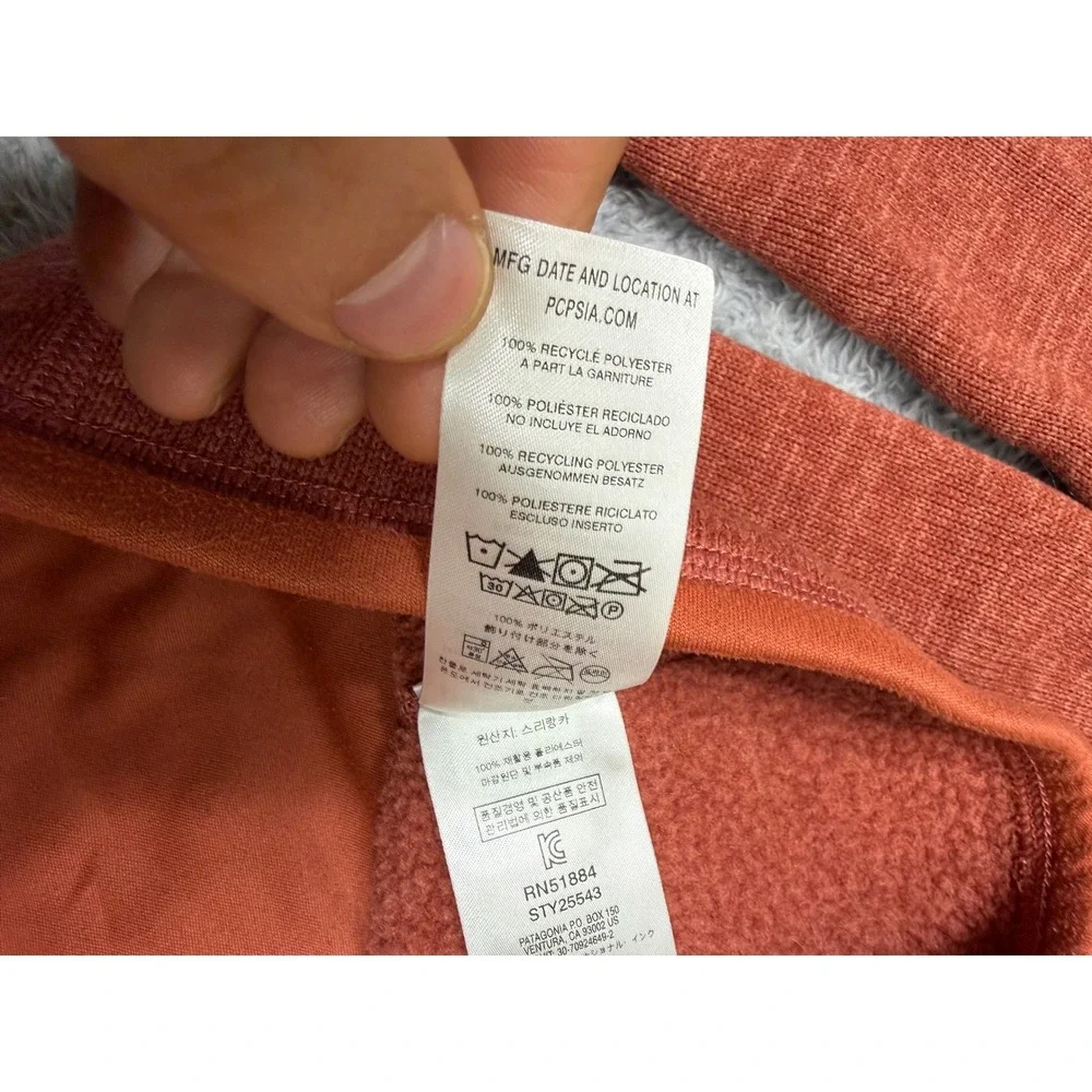 Patagonia Jacket Womens Medium Orange Fleece Full Zip Outdoor Better Sweater